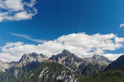 Blick auf die Engadiner Dolomiten